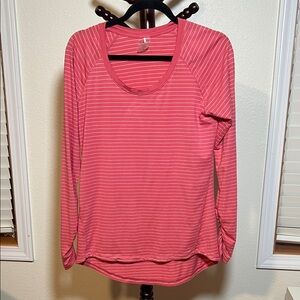 Chic Calia Striped Pink Long Sleeve Top